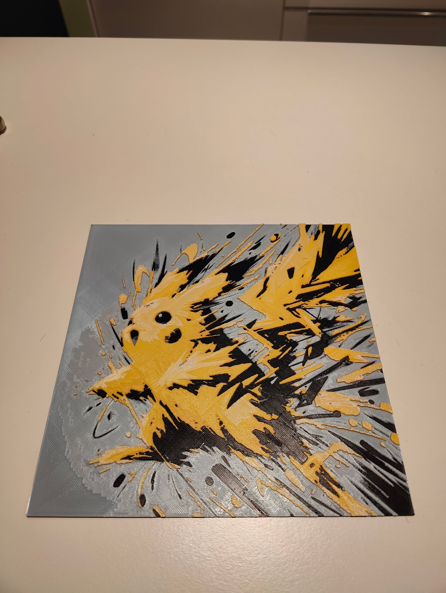 Pikachu – HueForge 12″×12″ 3D Printed Wall Art