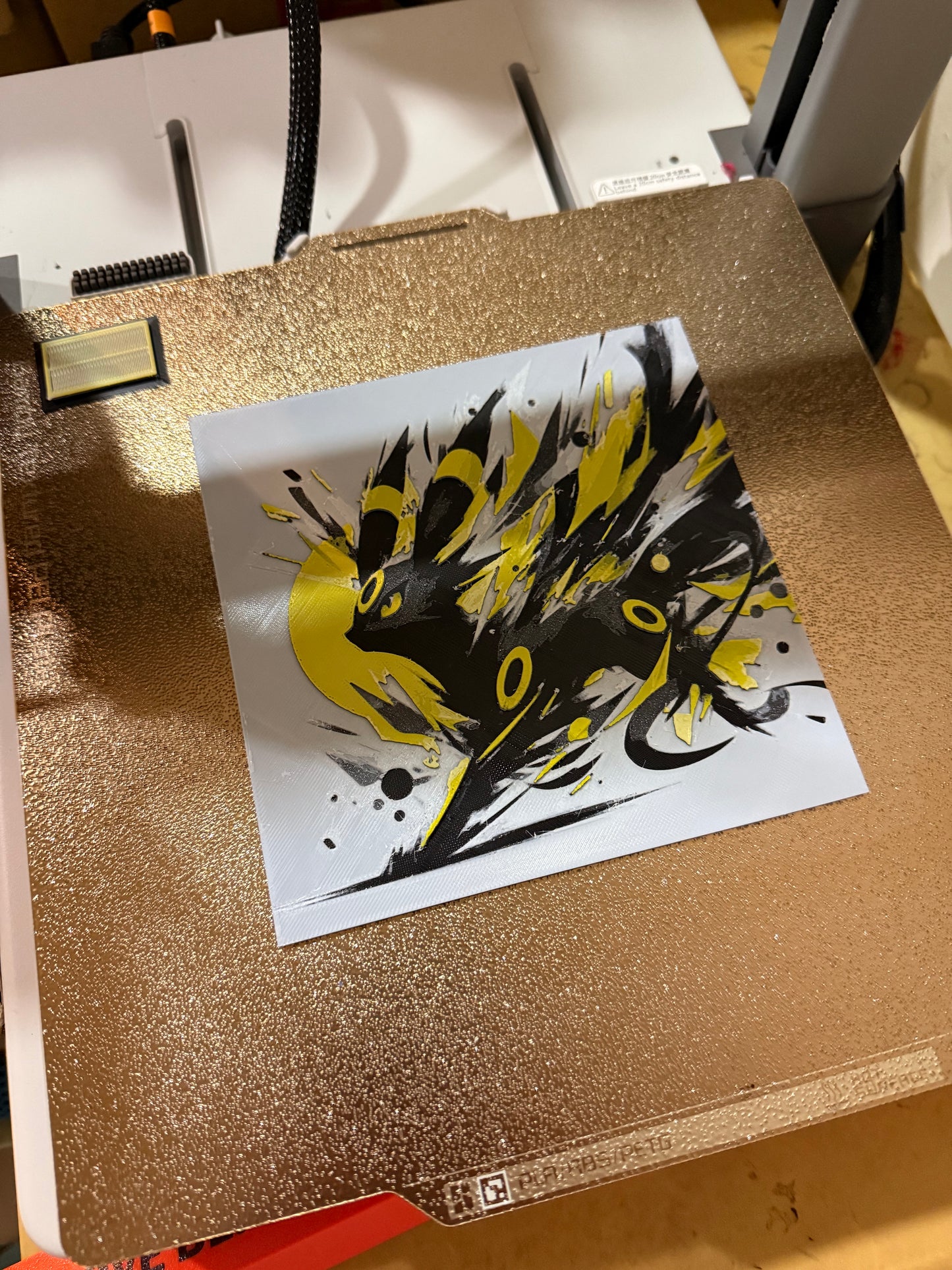 Umbreon – HueForge 12″×12″ 3D Printed Wall Art