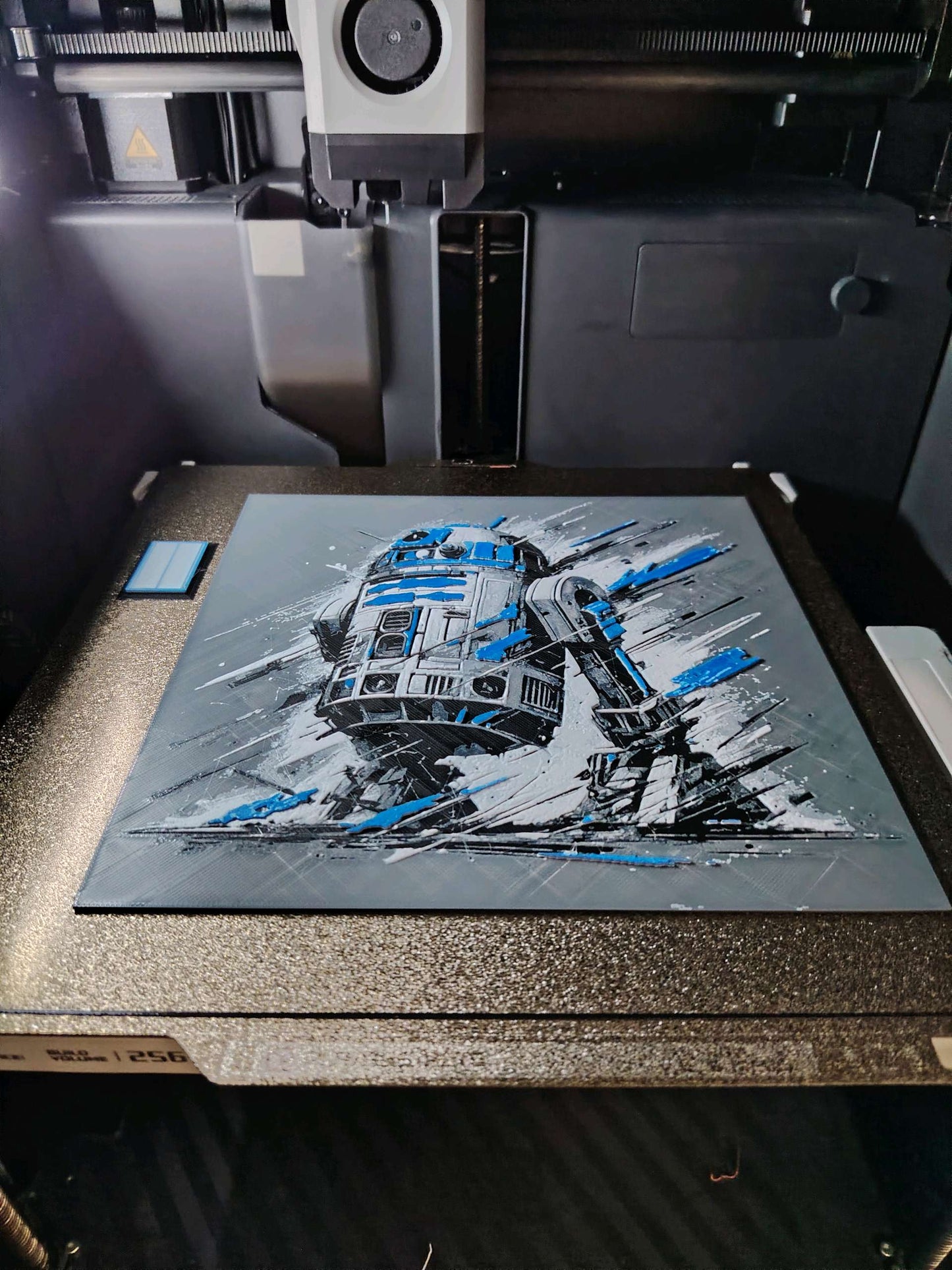 R2-D2 (2.0) – HueForge 12″×12″ 3D Printed Wall Art