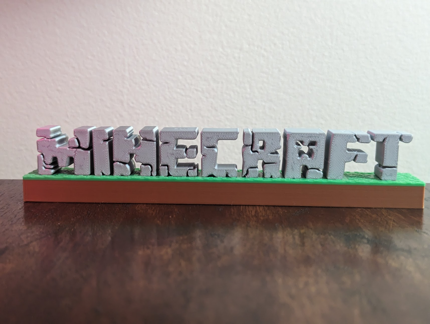 Minecraft 3D Sign – 16.5″×3″ Shelf Art