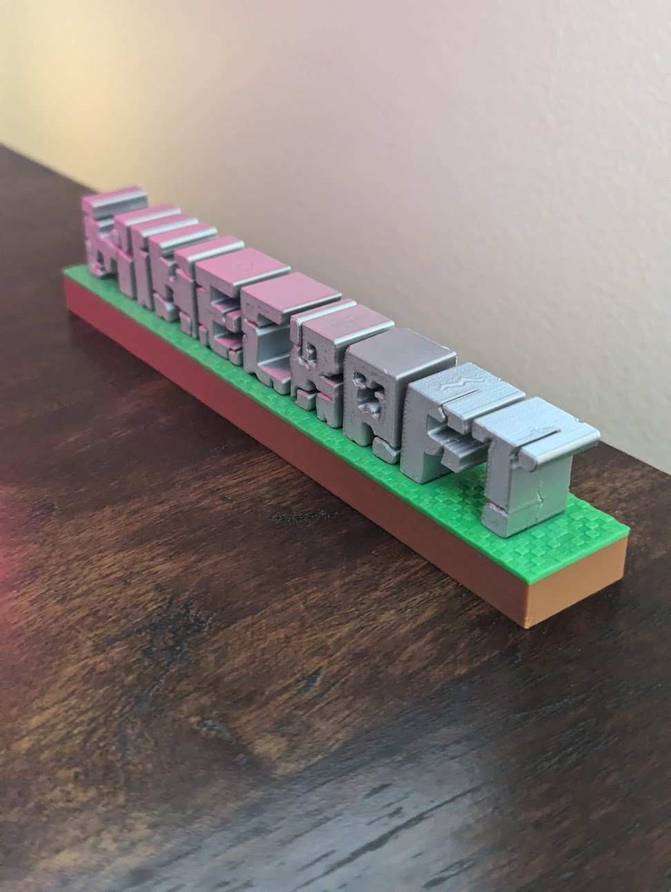 Minecraft 3D Sign – 16.5″×3″ Shelf Art