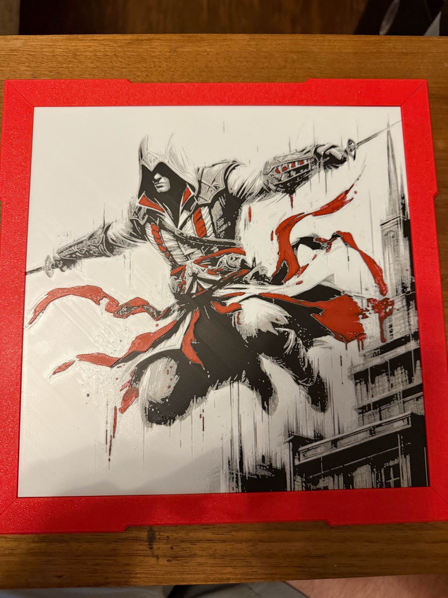 Assassin’s Creed 2.0 – HueForge 12″×12″ 3D Printed Wall Art