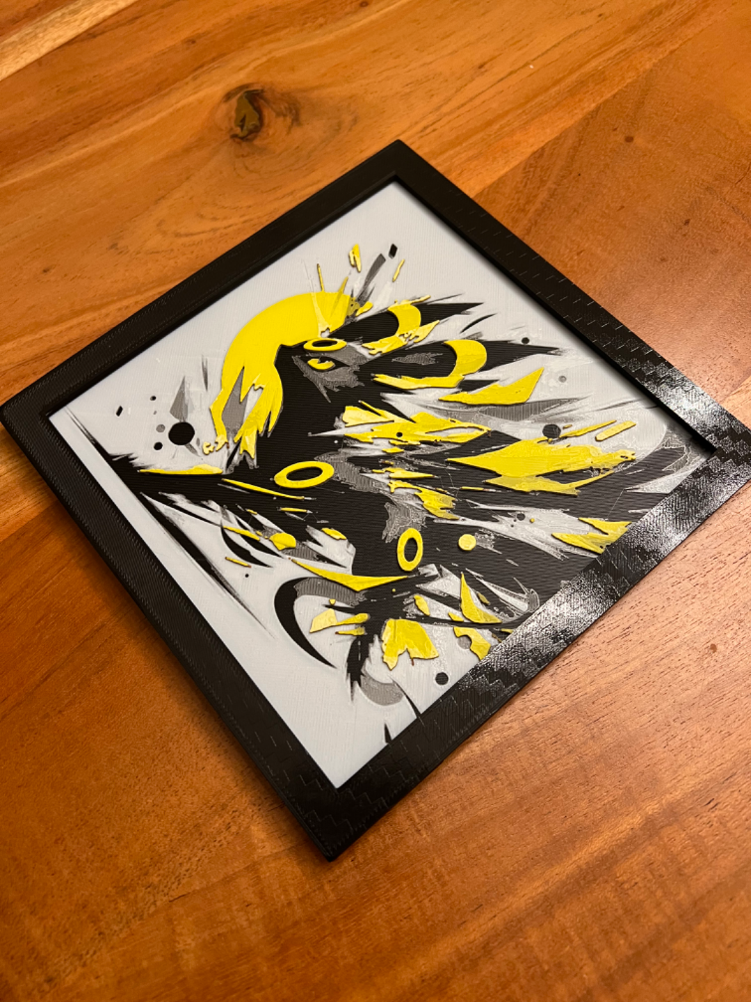 Umbreon – HueForge 12″×12″ 3D Printed Wall Art