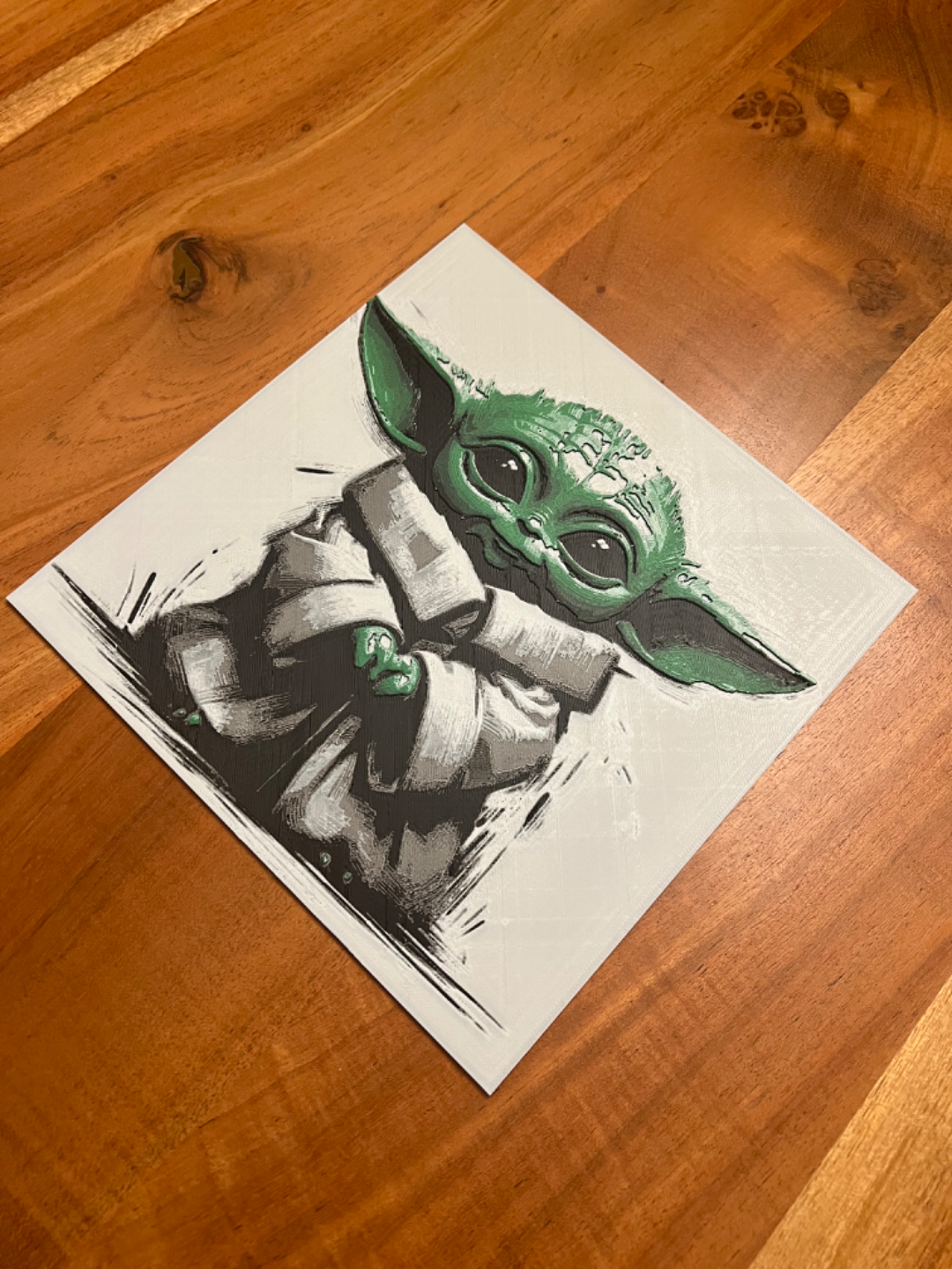 Grogu (Baby Yoda) – HueForge 12″×12″ Wall Art – Licensed Print