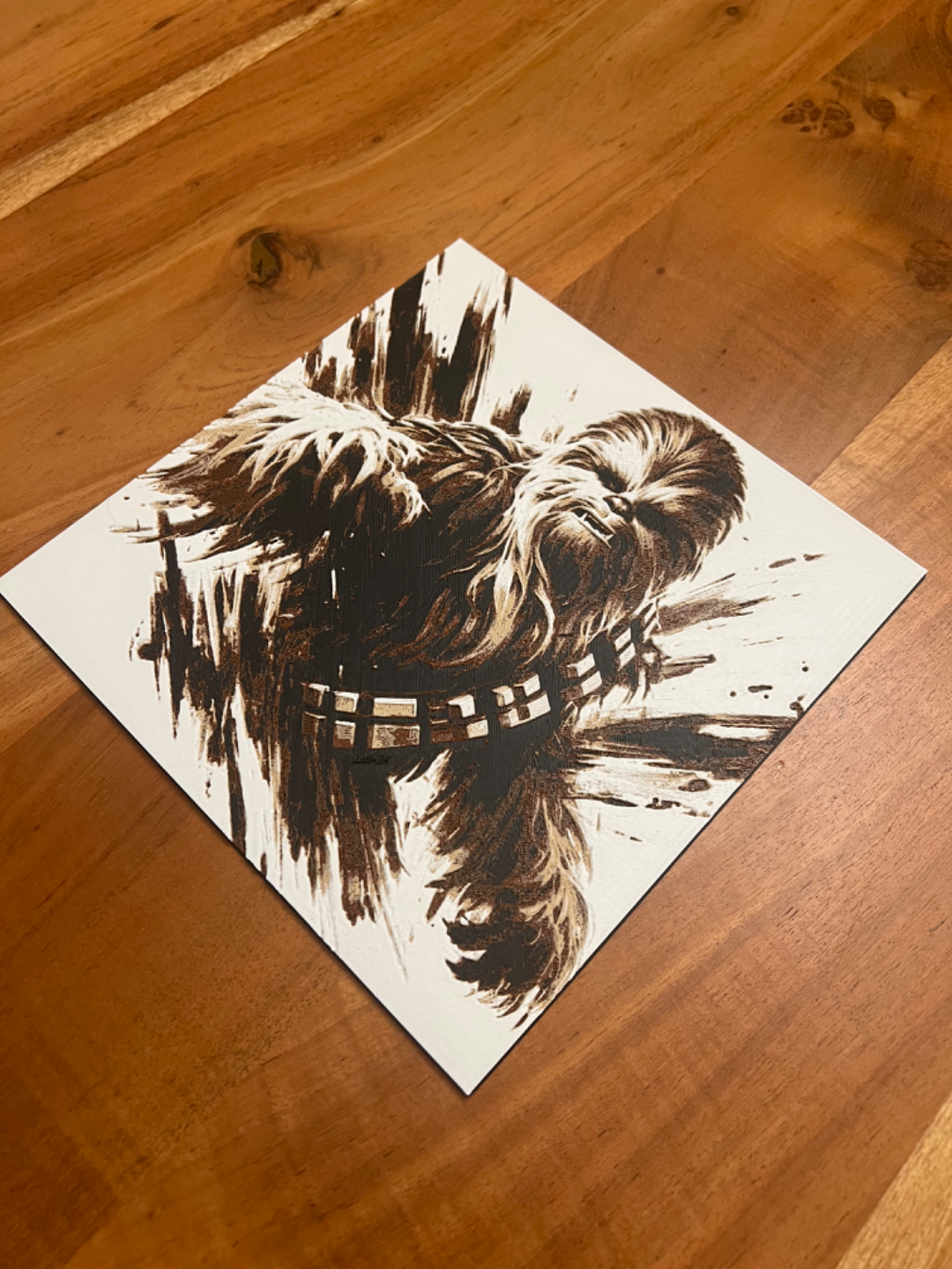Chewbacca – HueForge 12″×12″ 3D Printed Wall Art