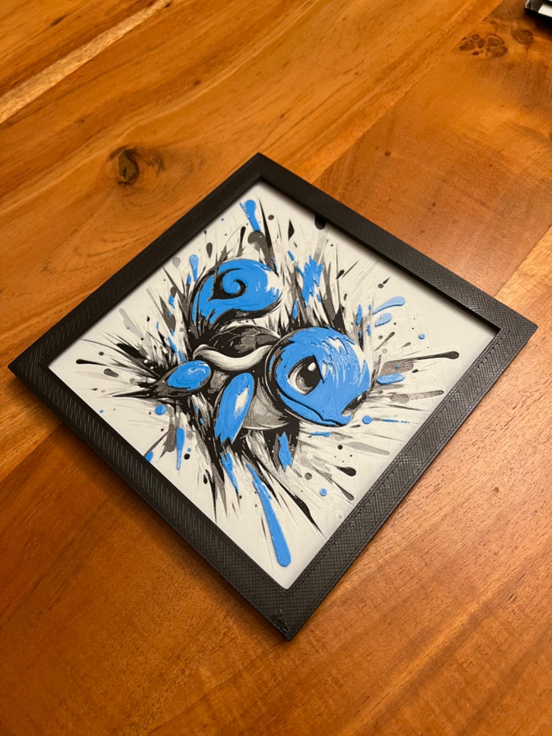 Squirtle V2 – HueForge 12″×12″ 3D Printed Wall Art