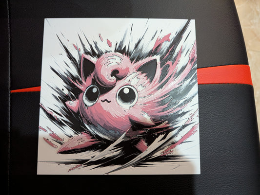 Jigglypuff – HueForge 12″×12″ 3D Printed Wall Art