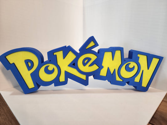 Pokémon 3D Logo – 16.5″×7.5″ Wall Art