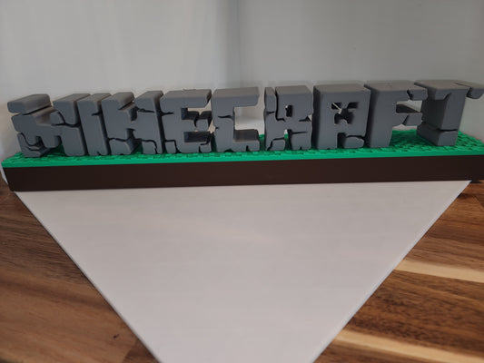 Minecraft 3D Sign – 16.5″×3″ Shelf Art