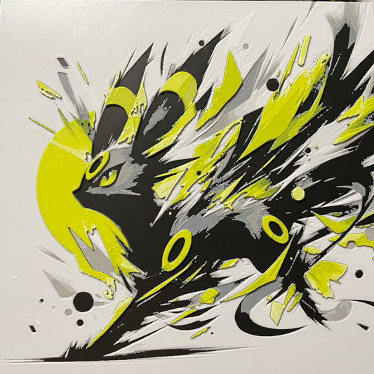 Umbreon – HueForge 12″×12″ 3D Printed Wall Art