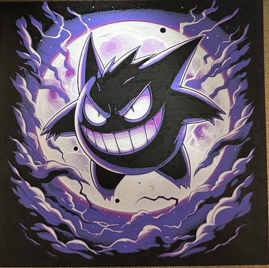Gengar 2 - HueForge 12″×12″ 3D Printed Wall Art