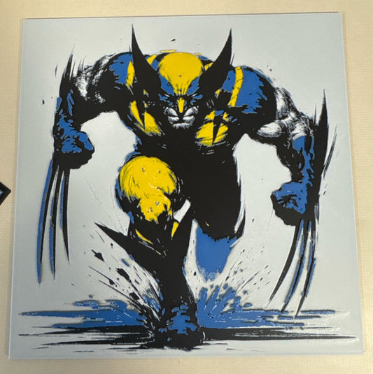 Wolverine (Multi-Colored) – HueForge 12″×12″ 3D Printed Wall Art