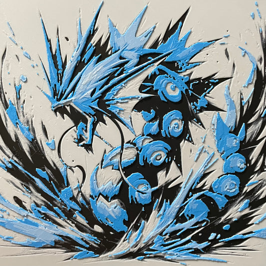 Gyarados – HueForge 12″×12″ 3D Printed Wall Art