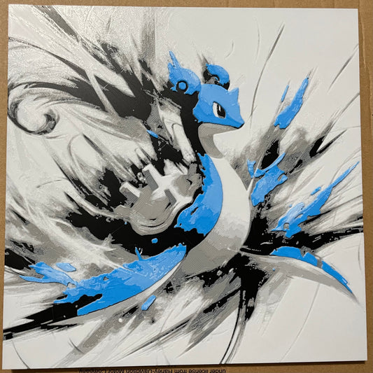 Lapras – HueForge 12″×12″ 3D Printed Wall Art