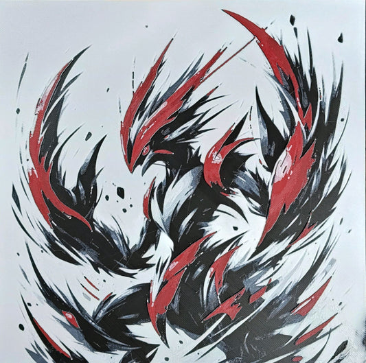 Scizor in Red – HueForge 12″×12″ 3D Printed Wall Art