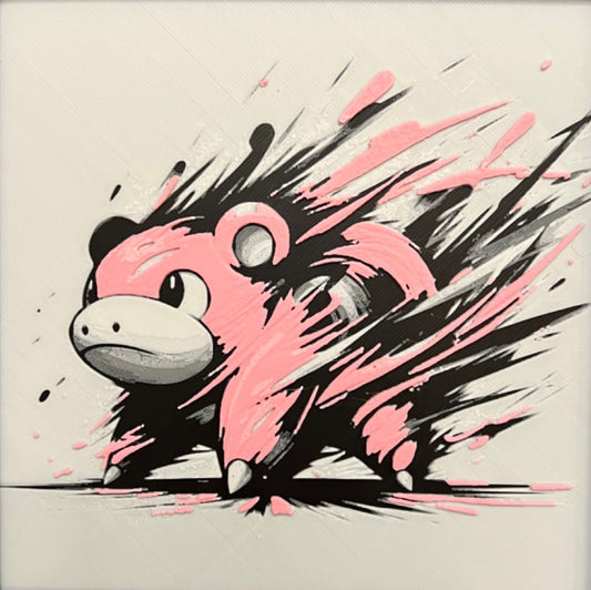 Slowpoke – HueForge 12″×12″ 3D Printed Wall Art
