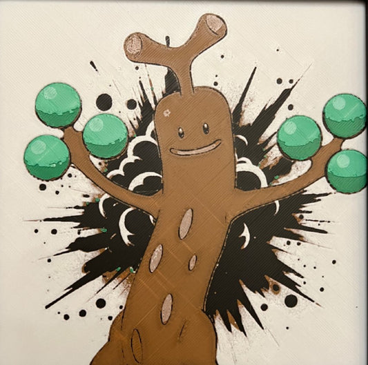 Sudowoodo – HueForge 12″×12″ 3D Printed Wall Art