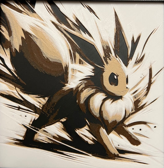 Eevee – HueForge 12″×12″ 3D Printed Wall Art